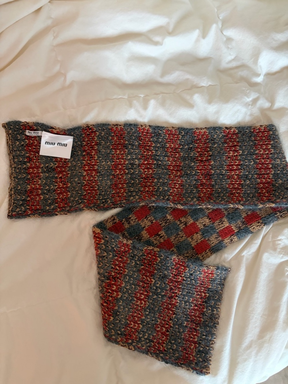 Miu Miu Mohair Knit Scarf